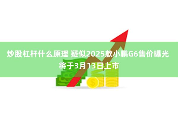 炒股杠杆什么原理 疑似2025款小鹏G6售价曝光 将于3月13日上市